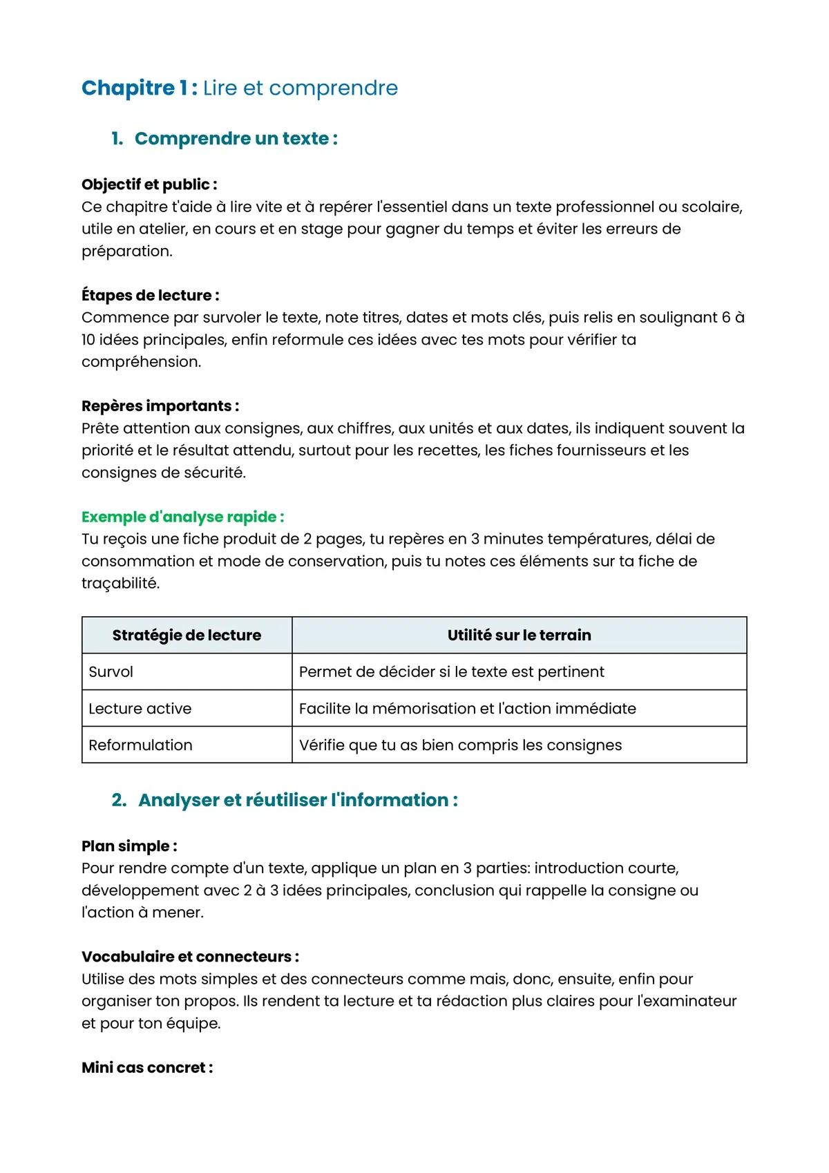 Example Fiche de Révision CAP Poissonnier